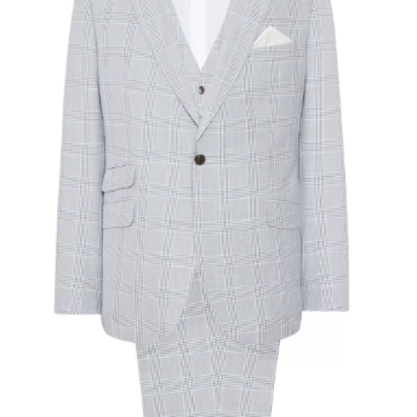 skinny fit check jacket f